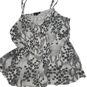 Express Black and White Boho Camisole
